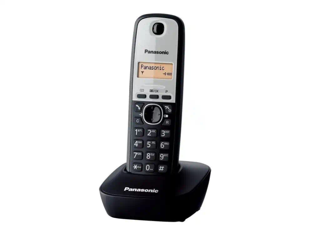 Ασύρματο Τηλέφωνο Panasonic Μαύρο-Ασημί (KX-TG1611)