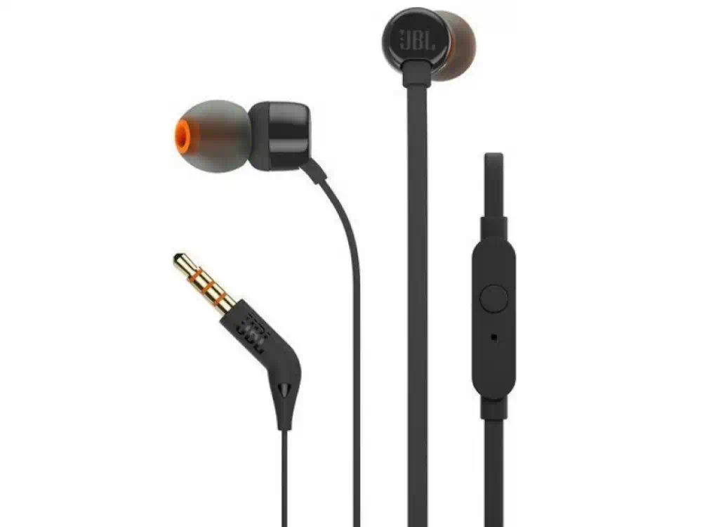 Ενσύρματα Ακουστικά Handsfree JBL T110 In-Ear Μαύρο