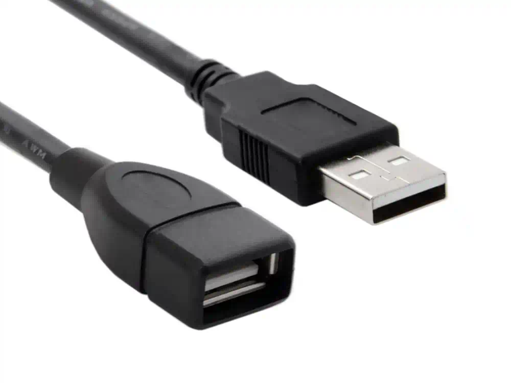 Καλώδιο USB-A (Μ) Σε USB-A (F) Μαύρο 1.5m