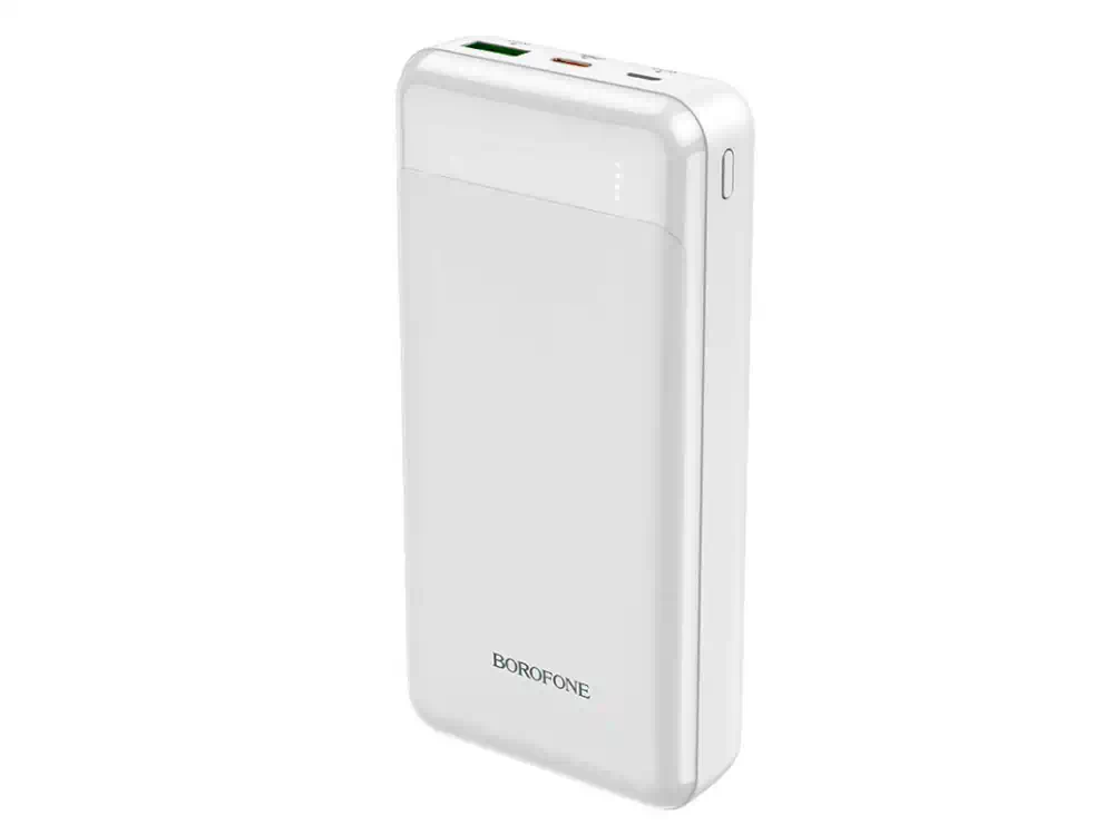 Powerbank Borofone 20000mAh 20W Mε Θύρα USB-A/Type-C Power Delivery/Quick Charge 3.0 Λευκό (BJ14A)