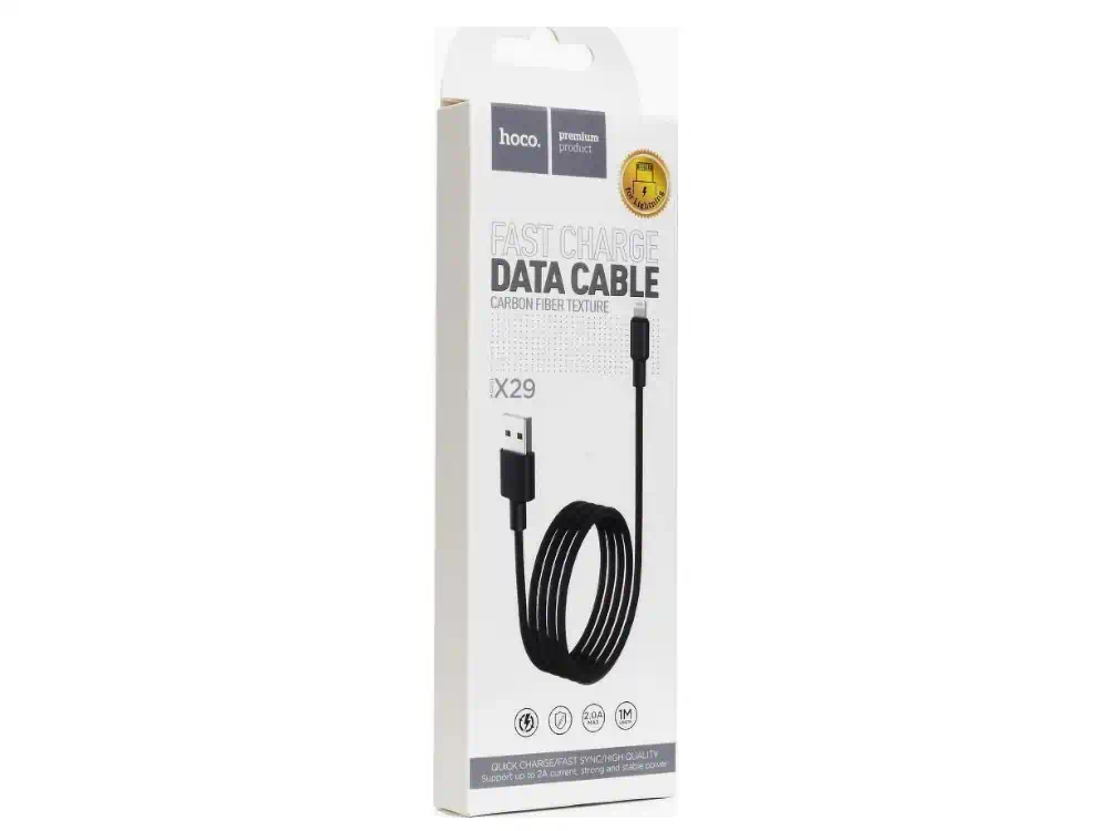 Cable Hoco X29 USB to Lightning 1m Black