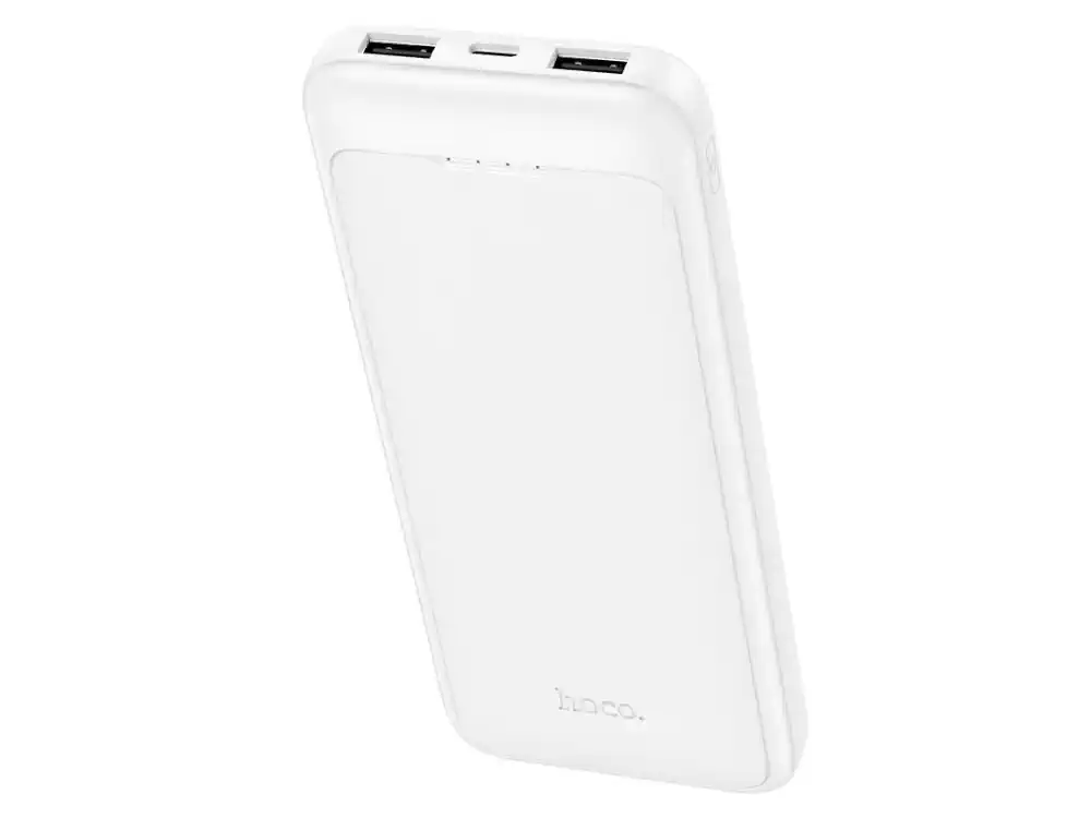 Powerbank Hoco 10.000mAh 2A Mε 2 Θύρες USB-A Λευκό (J111)